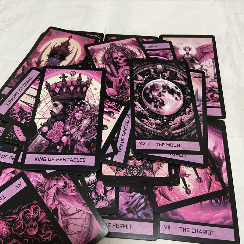Pink Gothic Tarot Deck 78 Card - Board Game Of Life 评论和价格